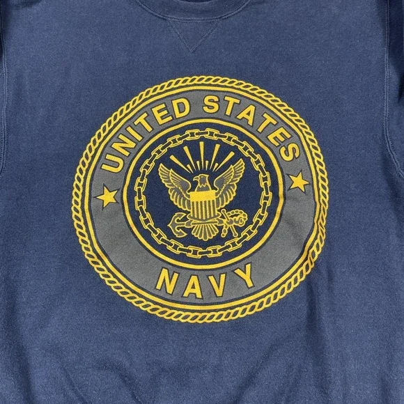 Vintage Soffe United States Navy Sweatshirt Mens Medium Military Crewneck USA - Picture 3 of 9